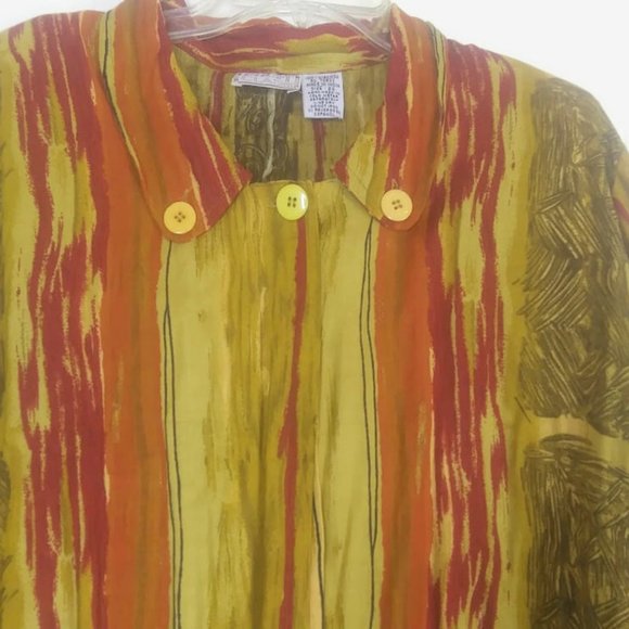 Vintage 80's First Class Boho Abstract Artsy Jacket - Picture 2 of 4